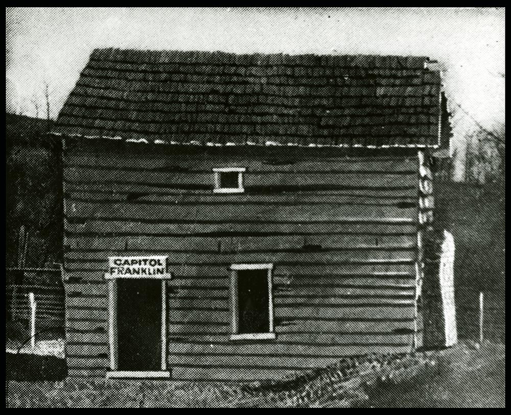 Log cabin Capitol building of the State of Franklin in Greeneville, Tennessee