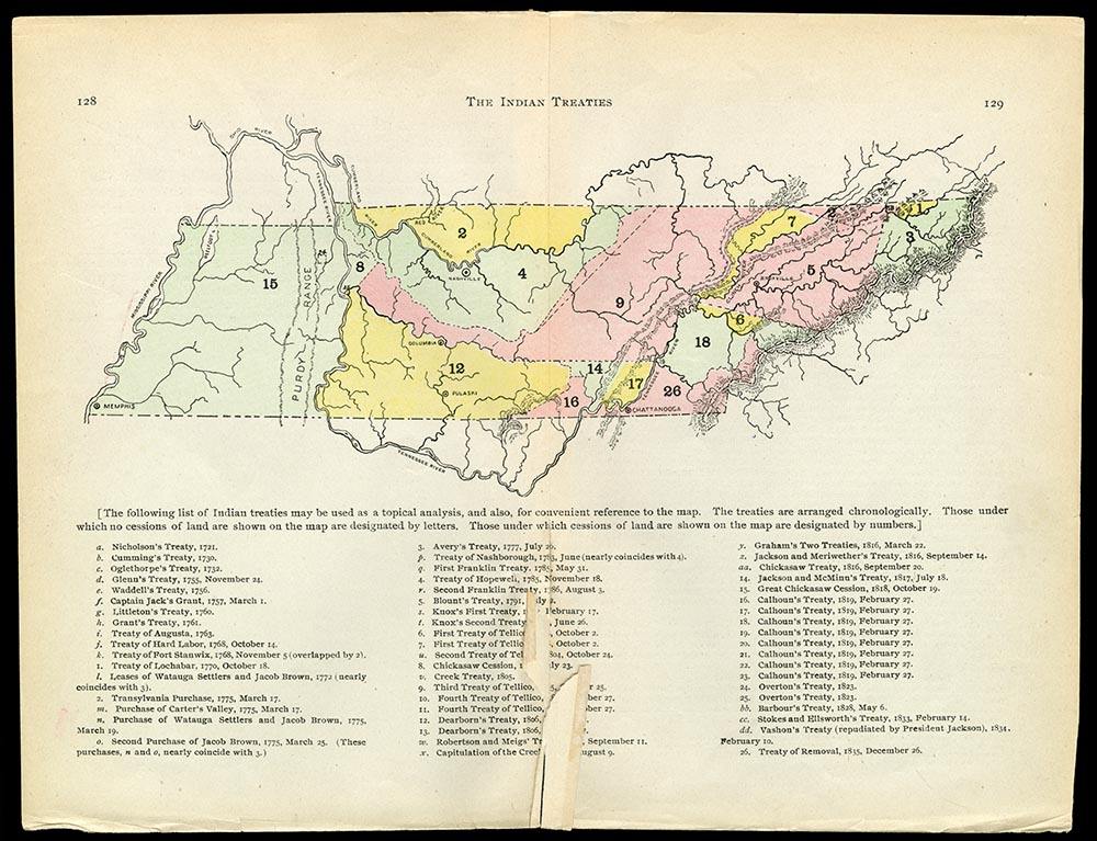 Map of Indian Treaties, 1770-1835