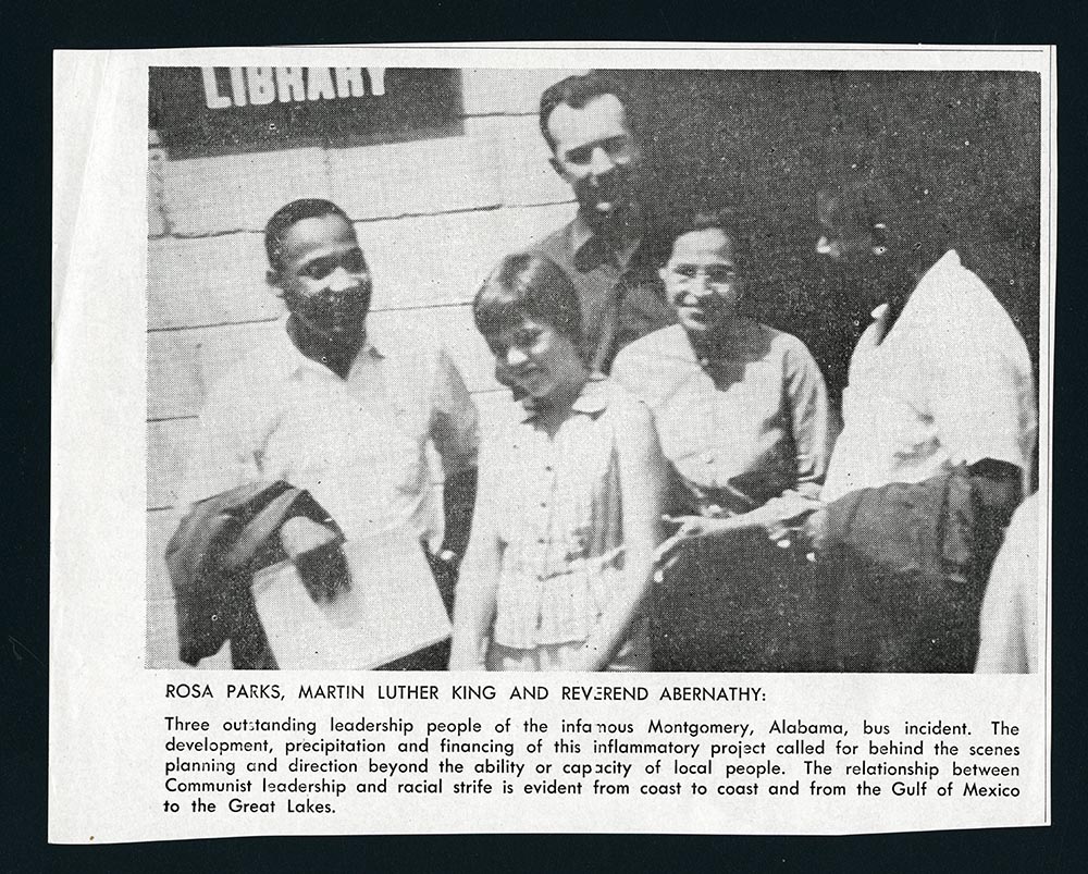 Photograph of Rosa Parks and Martin Luther King, Jr., at Highlander Folk School